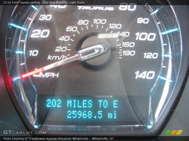 Steel Blue Metallic / Light Stone 2010 Ford Taurus Limited