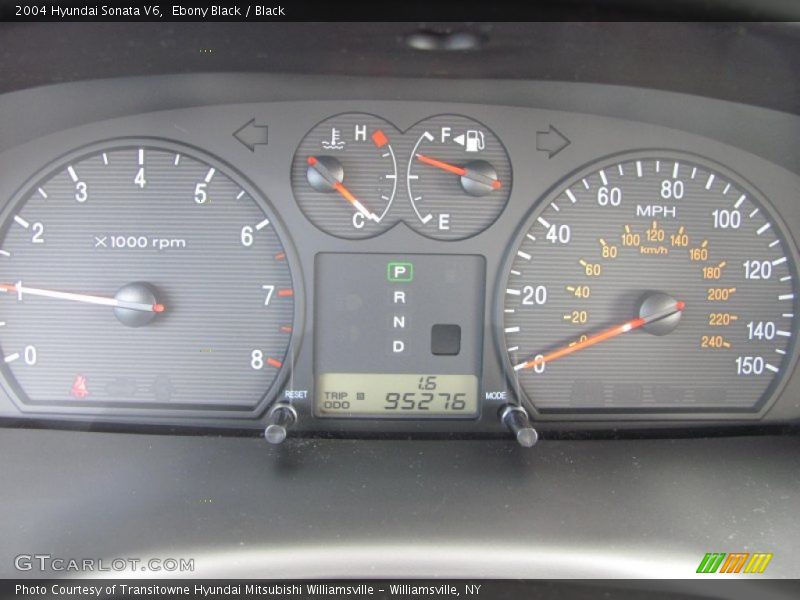 Ebony Black / Black 2004 Hyundai Sonata V6