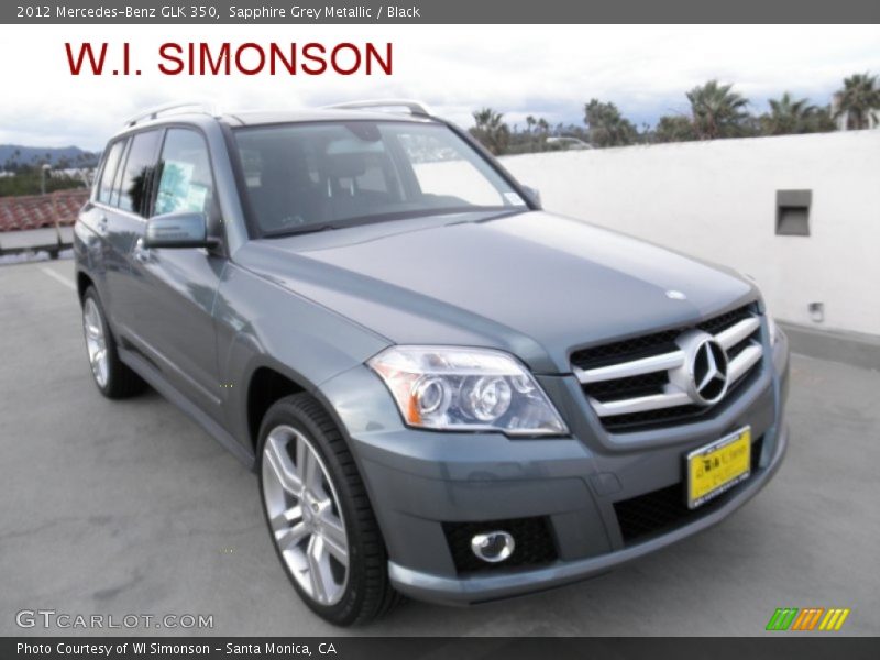Sapphire Grey Metallic / Black 2012 Mercedes-Benz GLK 350