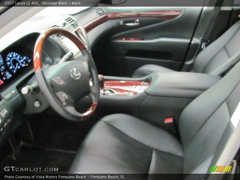 Obsidian Black / Black 2007 Lexus LS 460