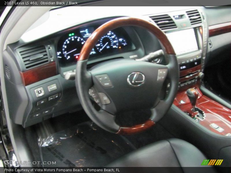 Obsidian Black / Black 2007 Lexus LS 460