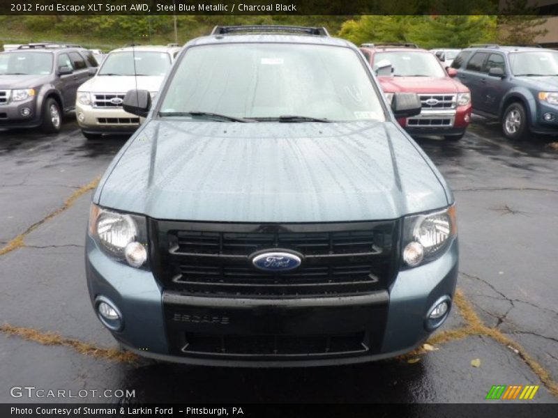 Steel Blue Metallic / Charcoal Black 2012 Ford Escape XLT Sport AWD