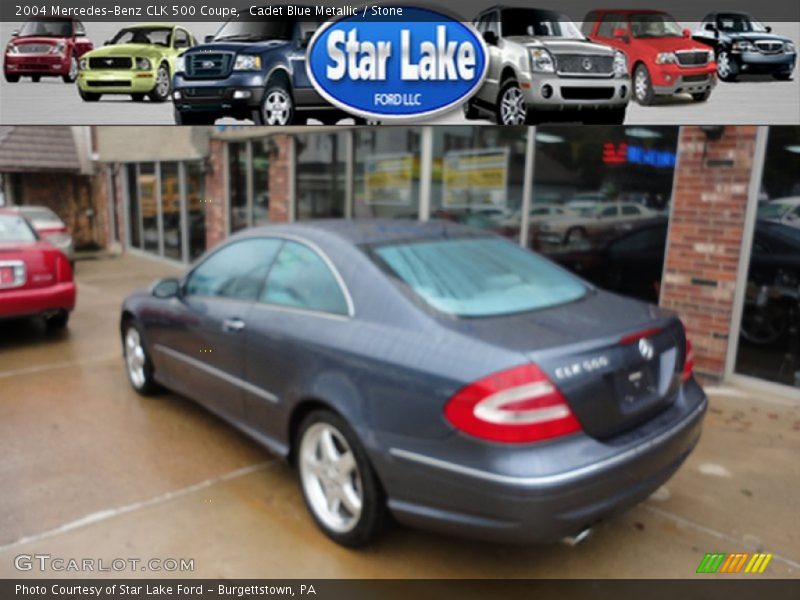 Cadet Blue Metallic / Stone 2004 Mercedes-Benz CLK 500 Coupe