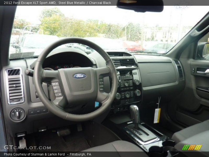 Steel Blue Metallic / Charcoal Black 2012 Ford Escape XLT Sport AWD