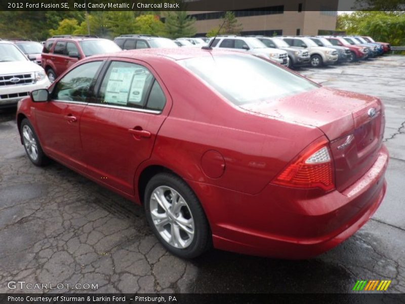 Red Candy Metallic / Charcoal Black 2012 Ford Fusion SE