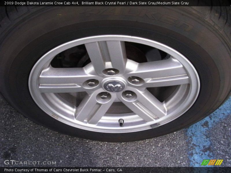 Brilliant Black Crystal Pearl / Dark Slate Gray/Medium Slate Gray 2009 Dodge Dakota Laramie Crew Cab 4x4