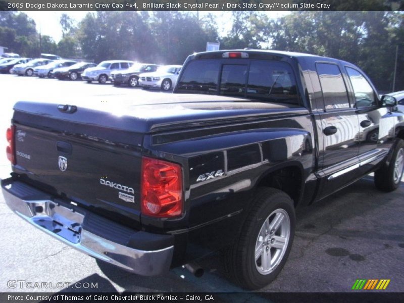 Brilliant Black Crystal Pearl / Dark Slate Gray/Medium Slate Gray 2009 Dodge Dakota Laramie Crew Cab 4x4