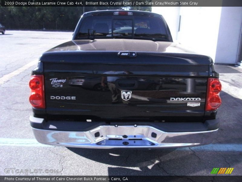 Brilliant Black Crystal Pearl / Dark Slate Gray/Medium Slate Gray 2009 Dodge Dakota Laramie Crew Cab 4x4