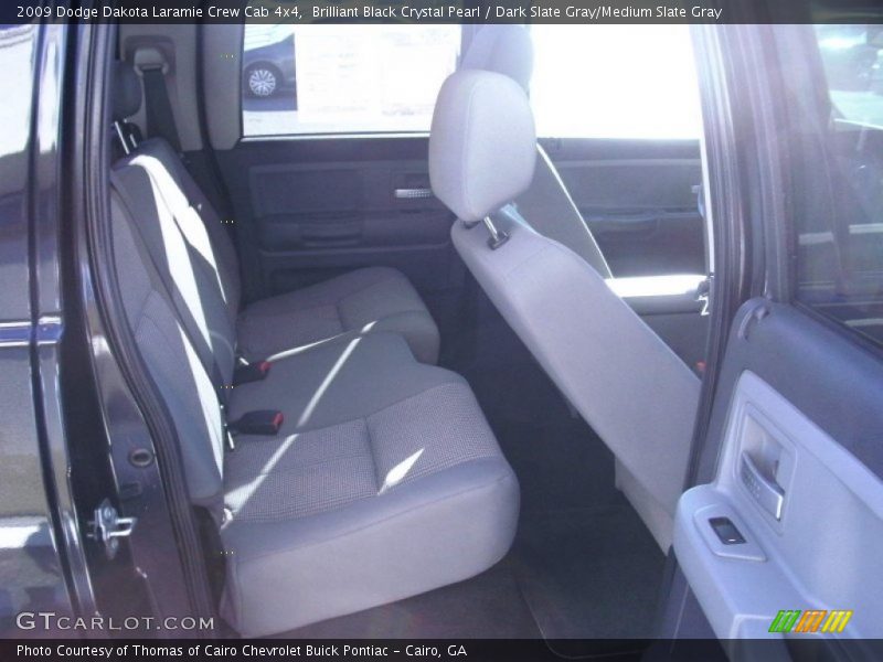 Brilliant Black Crystal Pearl / Dark Slate Gray/Medium Slate Gray 2009 Dodge Dakota Laramie Crew Cab 4x4