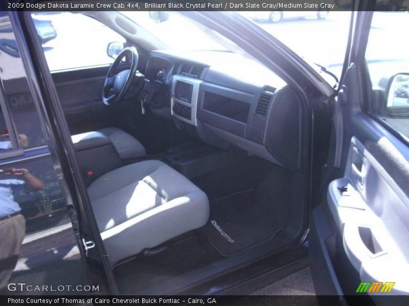 Brilliant Black Crystal Pearl / Dark Slate Gray/Medium Slate Gray 2009 Dodge Dakota Laramie Crew Cab 4x4