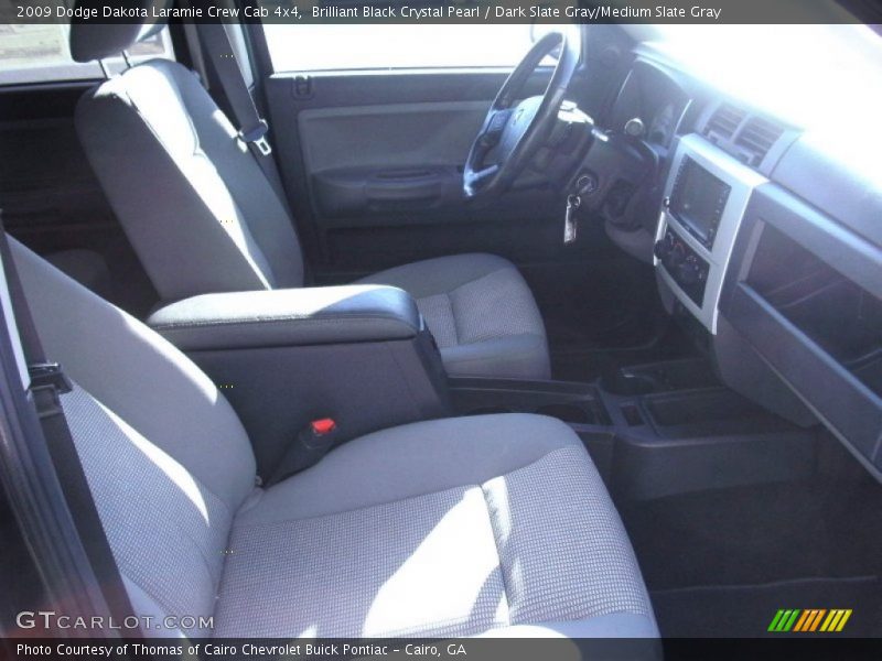 Brilliant Black Crystal Pearl / Dark Slate Gray/Medium Slate Gray 2009 Dodge Dakota Laramie Crew Cab 4x4