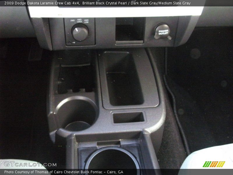 Brilliant Black Crystal Pearl / Dark Slate Gray/Medium Slate Gray 2009 Dodge Dakota Laramie Crew Cab 4x4