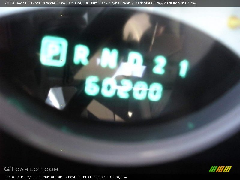 Brilliant Black Crystal Pearl / Dark Slate Gray/Medium Slate Gray 2009 Dodge Dakota Laramie Crew Cab 4x4