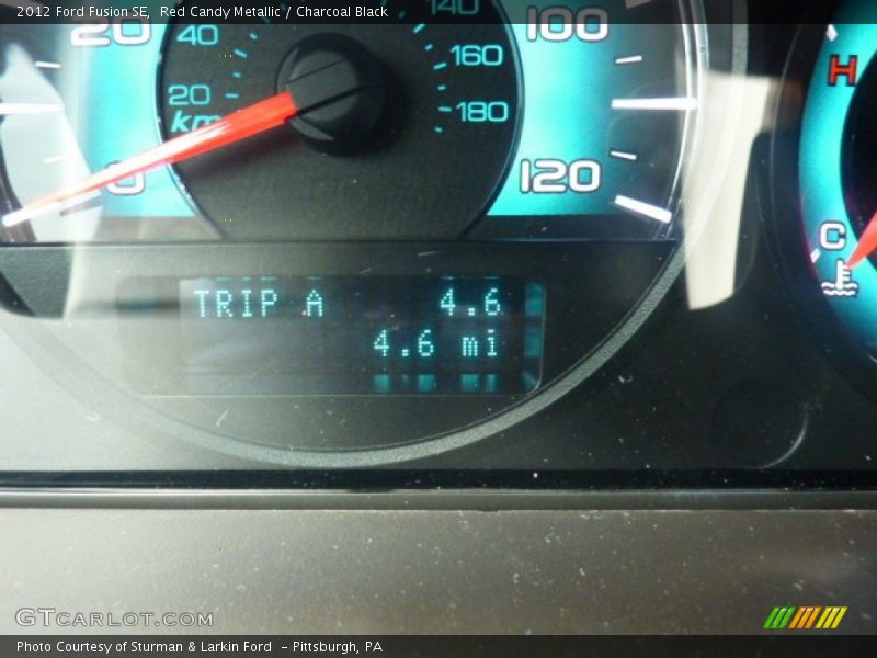 Red Candy Metallic / Charcoal Black 2012 Ford Fusion SE