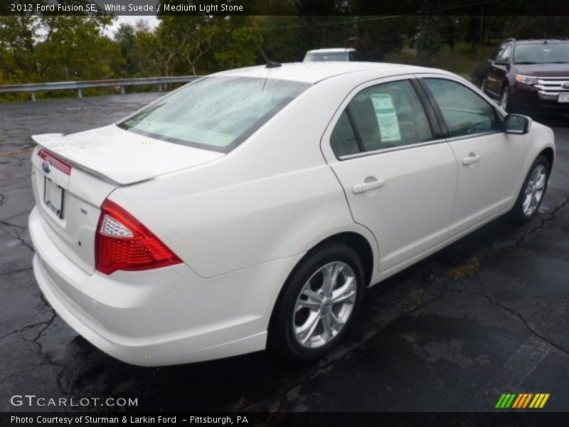 White Suede / Medium Light Stone 2012 Ford Fusion SE