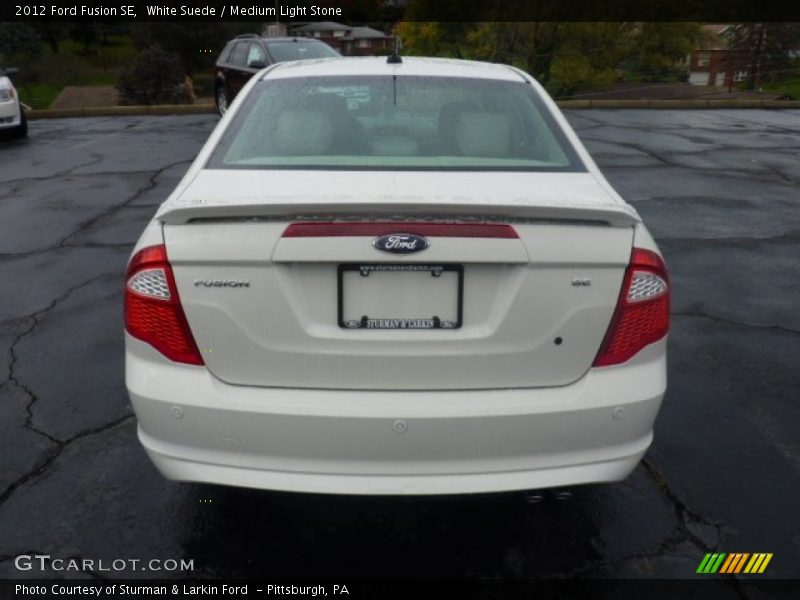 White Suede / Medium Light Stone 2012 Ford Fusion SE