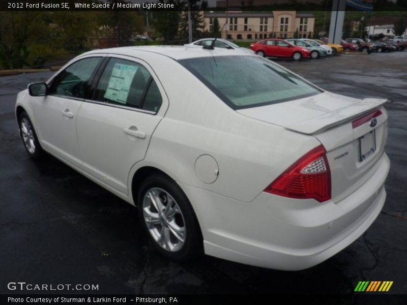 White Suede / Medium Light Stone 2012 Ford Fusion SE