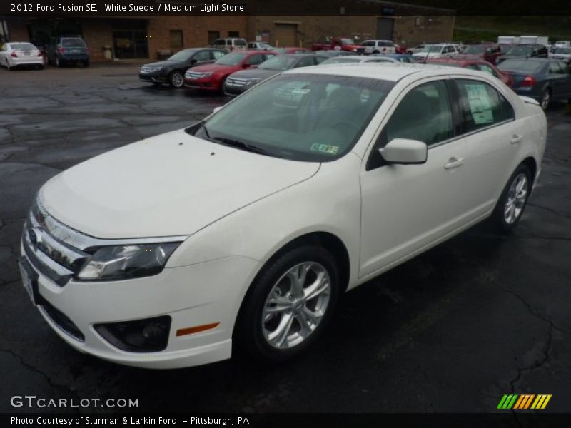 White Suede / Medium Light Stone 2012 Ford Fusion SE