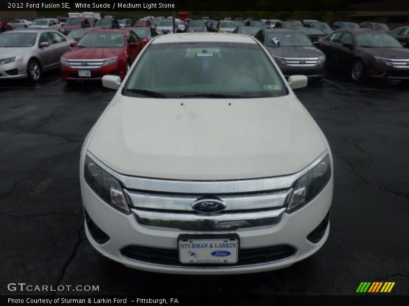 White Suede / Medium Light Stone 2012 Ford Fusion SE
