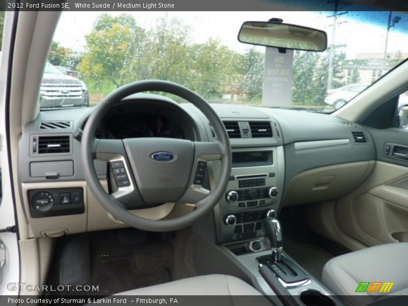 White Suede / Medium Light Stone 2012 Ford Fusion SE