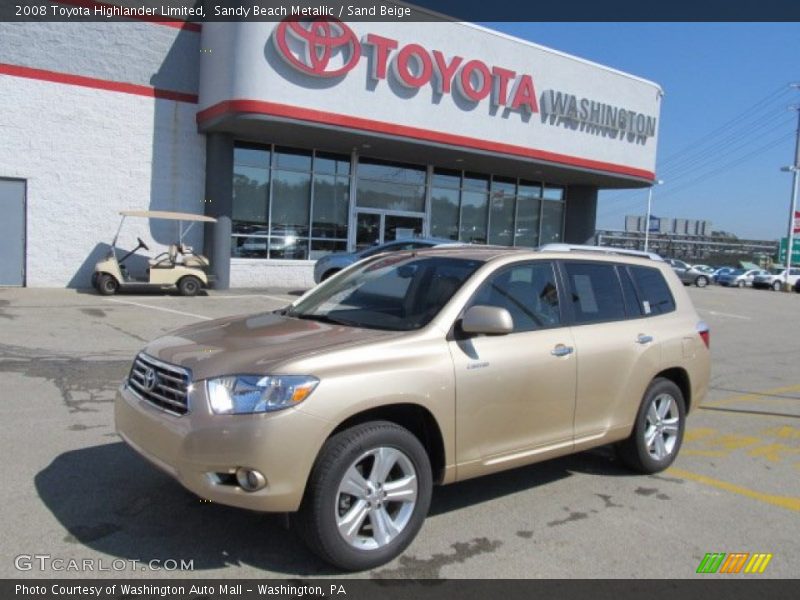 Sandy Beach Metallic / Sand Beige 2008 Toyota Highlander Limited