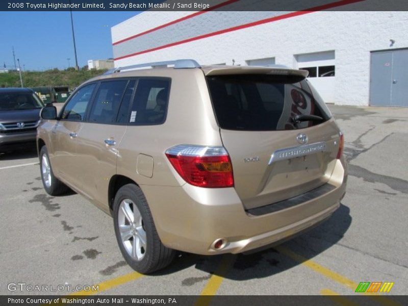 Sandy Beach Metallic / Sand Beige 2008 Toyota Highlander Limited