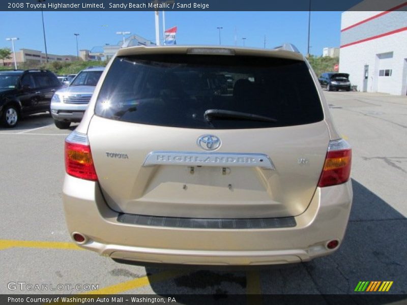 Sandy Beach Metallic / Sand Beige 2008 Toyota Highlander Limited