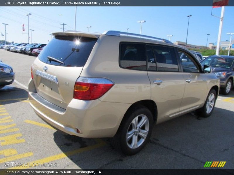 Sandy Beach Metallic / Sand Beige 2008 Toyota Highlander Limited