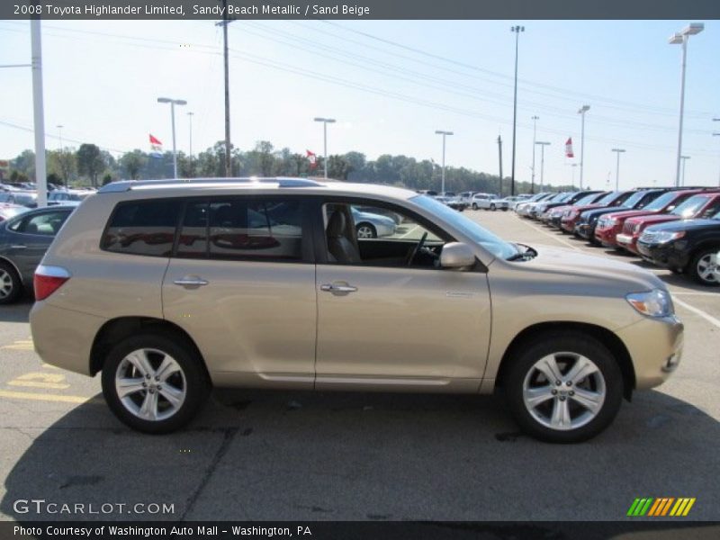 Sandy Beach Metallic / Sand Beige 2008 Toyota Highlander Limited