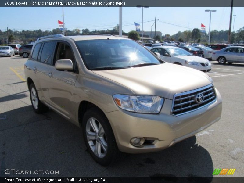 Sandy Beach Metallic / Sand Beige 2008 Toyota Highlander Limited
