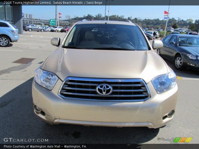 Sandy Beach Metallic / Sand Beige 2008 Toyota Highlander Limited