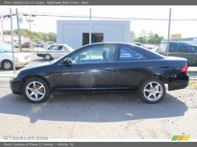 Nighthawk Black Pearl / Black 2001 Honda Civic LX Coupe