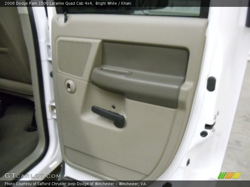 Bright White / Khaki 2008 Dodge Ram 1500 Laramie Quad Cab 4x4