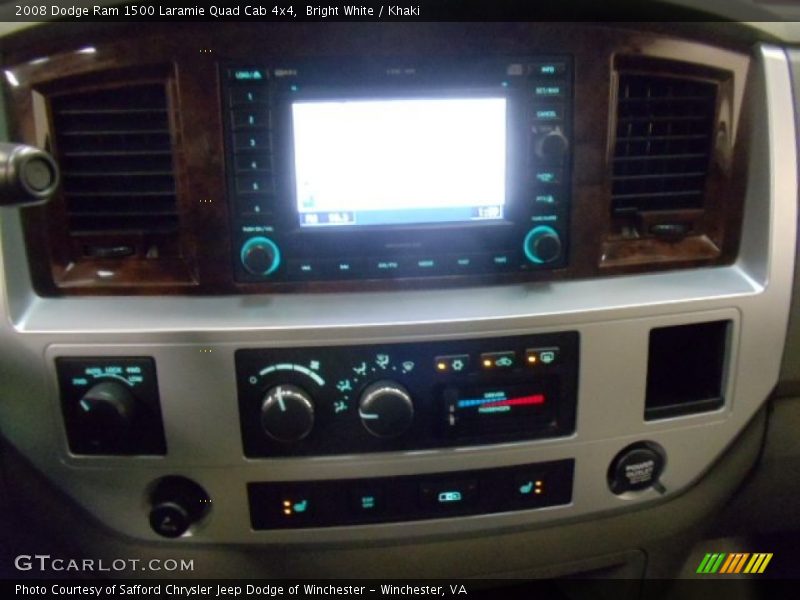 Bright White / Khaki 2008 Dodge Ram 1500 Laramie Quad Cab 4x4