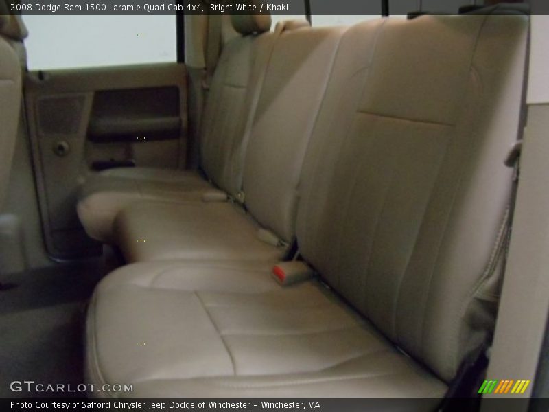 Bright White / Khaki 2008 Dodge Ram 1500 Laramie Quad Cab 4x4