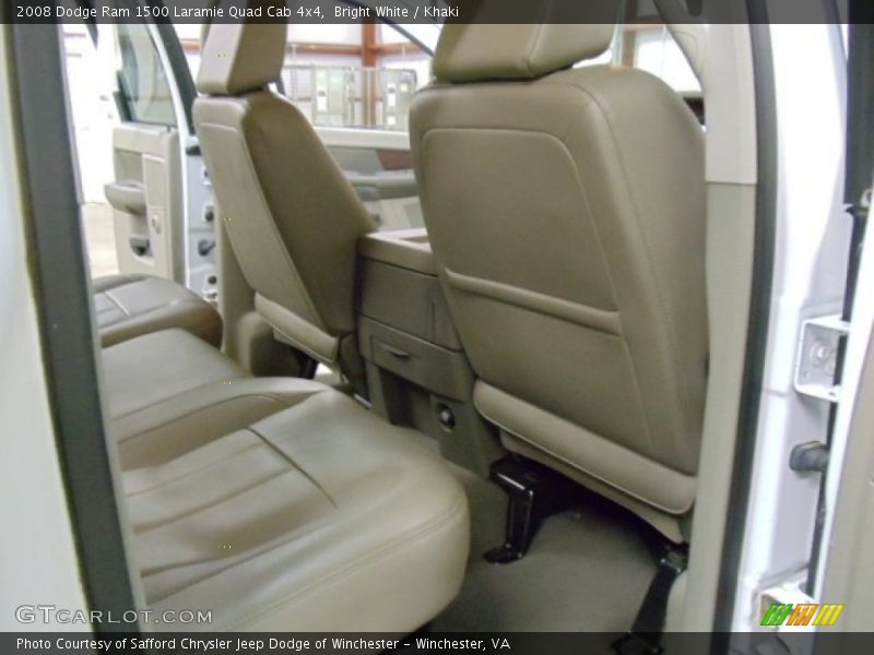 Bright White / Khaki 2008 Dodge Ram 1500 Laramie Quad Cab 4x4