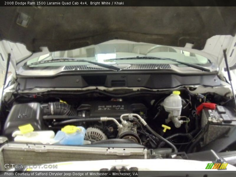 Bright White / Khaki 2008 Dodge Ram 1500 Laramie Quad Cab 4x4