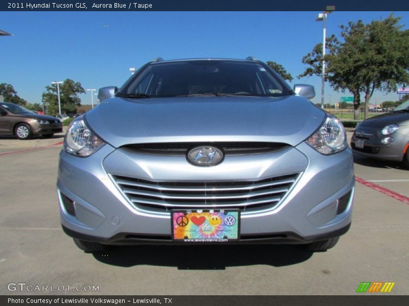 Aurora Blue / Taupe 2011 Hyundai Tucson GLS
