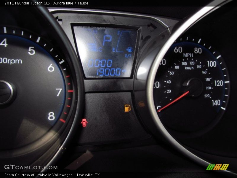 Aurora Blue / Taupe 2011 Hyundai Tucson GLS