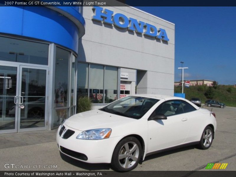 Ivory White / Light Taupe 2007 Pontiac G6 GT Convertible