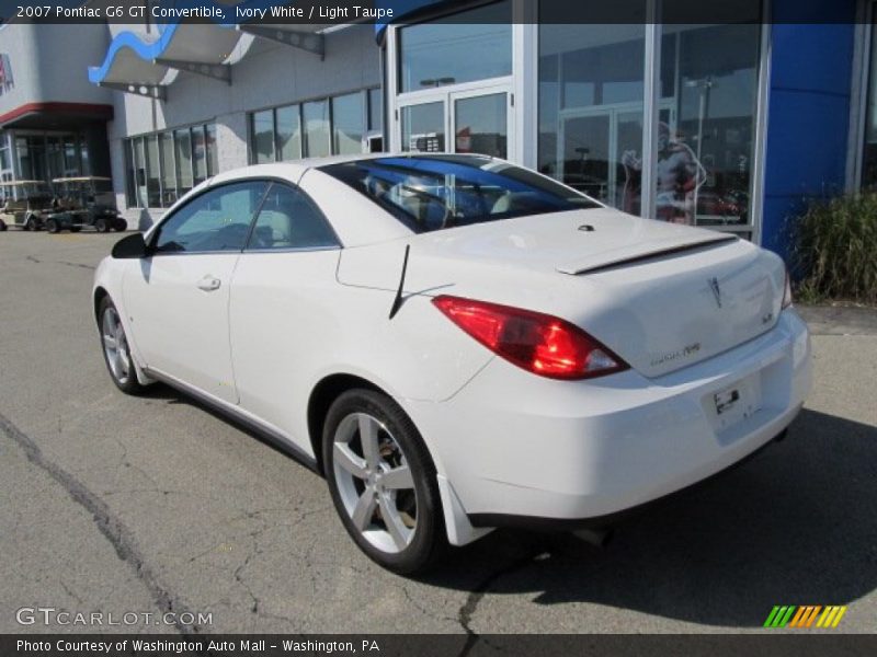 Ivory White / Light Taupe 2007 Pontiac G6 GT Convertible