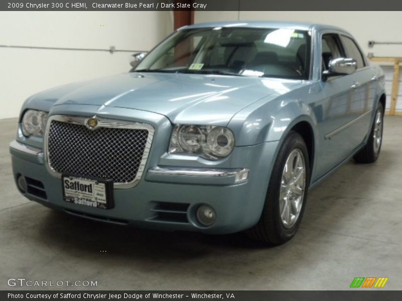 Clearwater Blue Pearl / Dark Slate Gray 2009 Chrysler 300 C HEMI