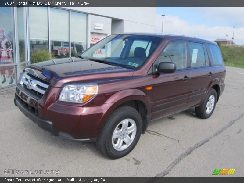 Dark Cherry Pearl / Gray 2007 Honda Pilot LX