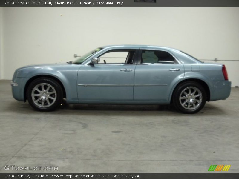 Clearwater Blue Pearl / Dark Slate Gray 2009 Chrysler 300 C HEMI