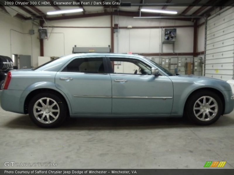 Clearwater Blue Pearl / Dark Slate Gray 2009 Chrysler 300 C HEMI