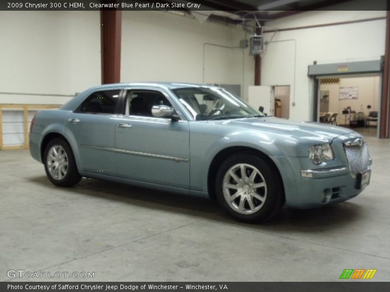 Clearwater Blue Pearl / Dark Slate Gray 2009 Chrysler 300 C HEMI