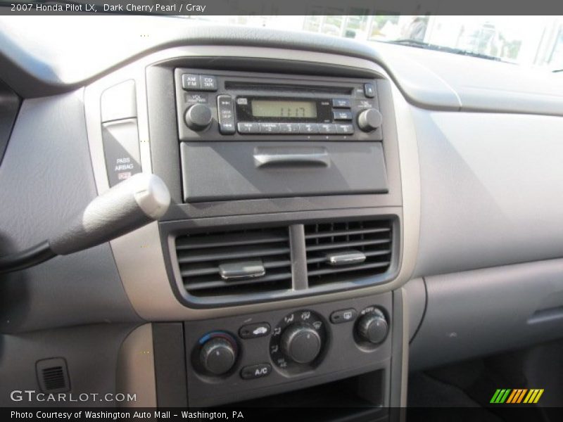 Dark Cherry Pearl / Gray 2007 Honda Pilot LX