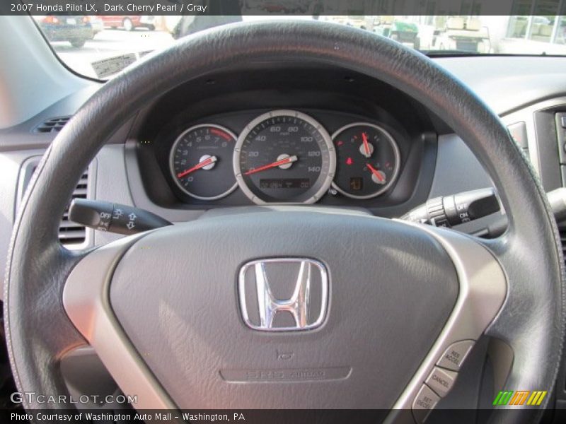 Dark Cherry Pearl / Gray 2007 Honda Pilot LX