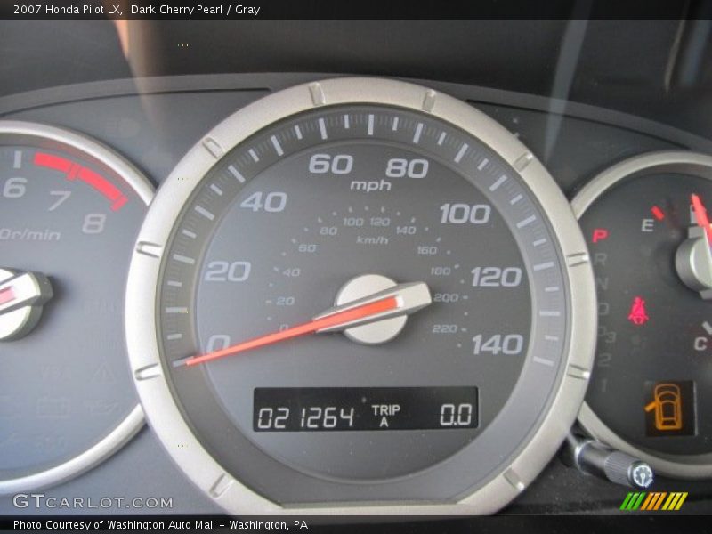 Dark Cherry Pearl / Gray 2007 Honda Pilot LX