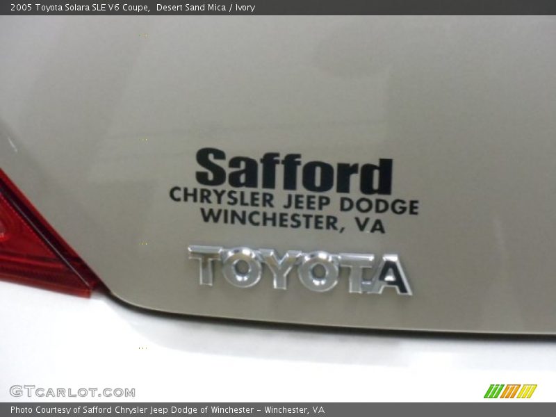 Desert Sand Mica / Ivory 2005 Toyota Solara SLE V6 Coupe
